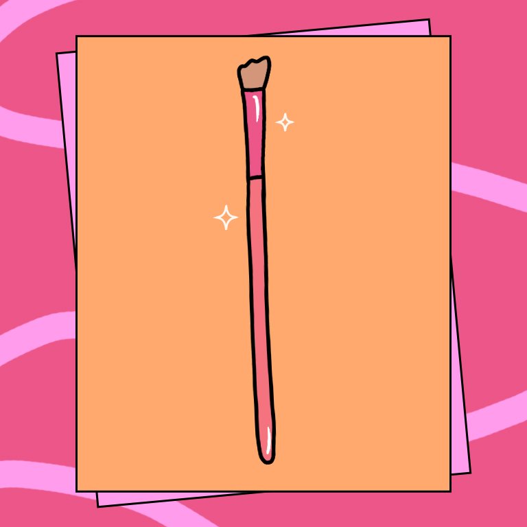 Illustration of an Angled Eyeshadow Brush